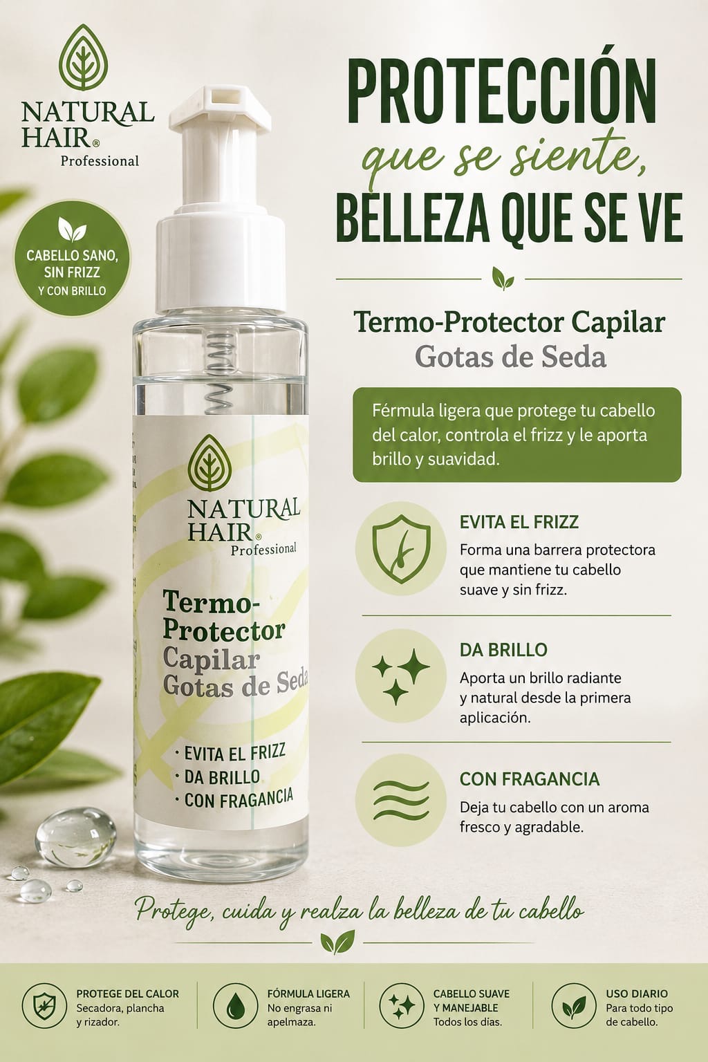 TERMOPROTECTOR CAPILAR GOTAS DE SEDA